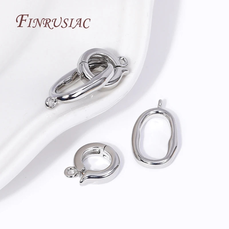 18K Gold Plated Brass Round Connector Clasps – DIY Jewelry Jewelry Connector Clasp P3