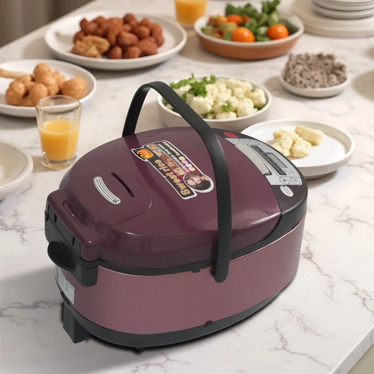 DUTRIEUX 5L Smart Electric Rice Cooker – Nonstick Purple Electric Rice Cooker P3