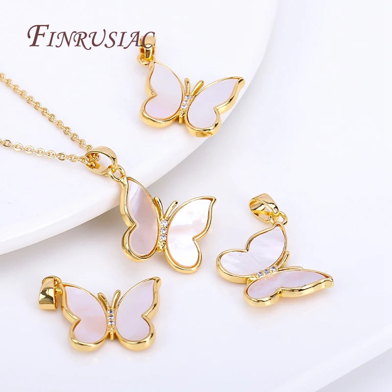 Gold Plated Zircon Butterfly Charm Pendants – DIY Jewelry Jewelry Charm Pendant P3