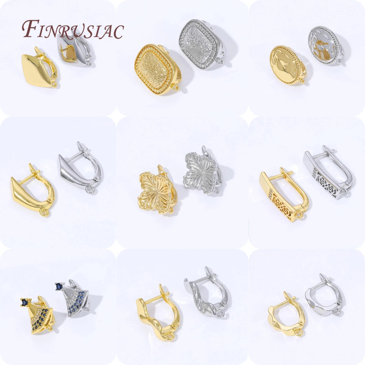 18K Gold Plated Leverback Earring Clasps & French Ear Hooks Earring Clasps Findings P3