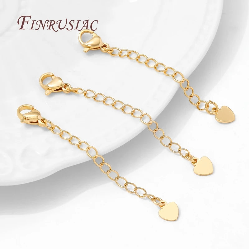 18K Gold Plated Brass Extension Chain with Clasp | DIY Jewelry Jewelry Finding P3