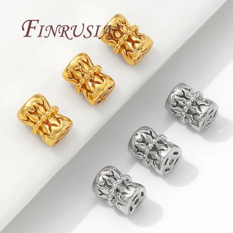 18K Gold Plated Hollow Spacer Beads 7.5mm | DIY Jewelry Jewelry Spacer Beads P3