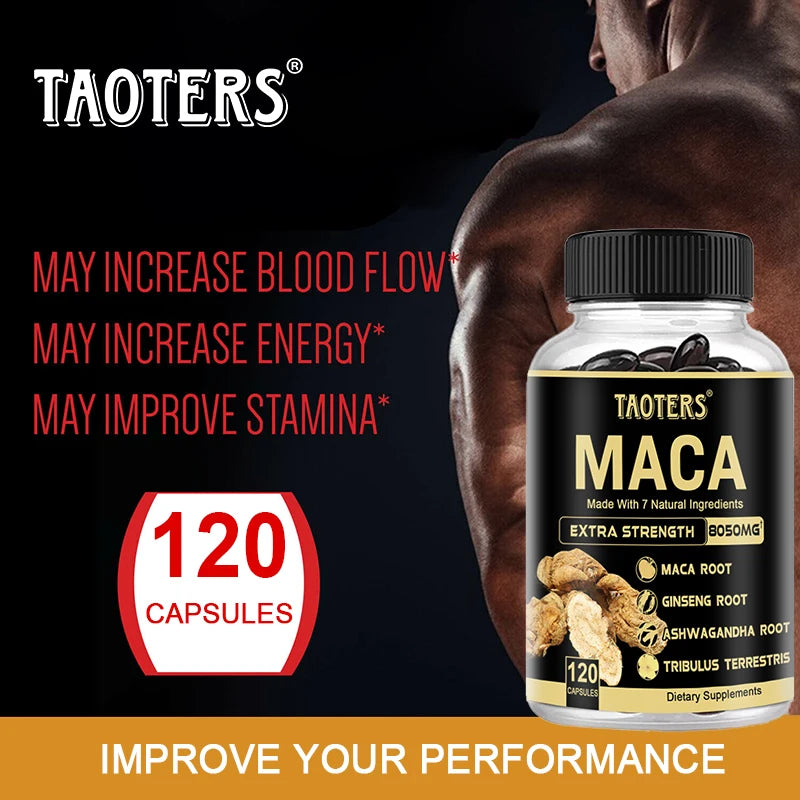 Black Maca Root Capsules – Energy, Stamina & Muscle Support Herbal Supplement P3