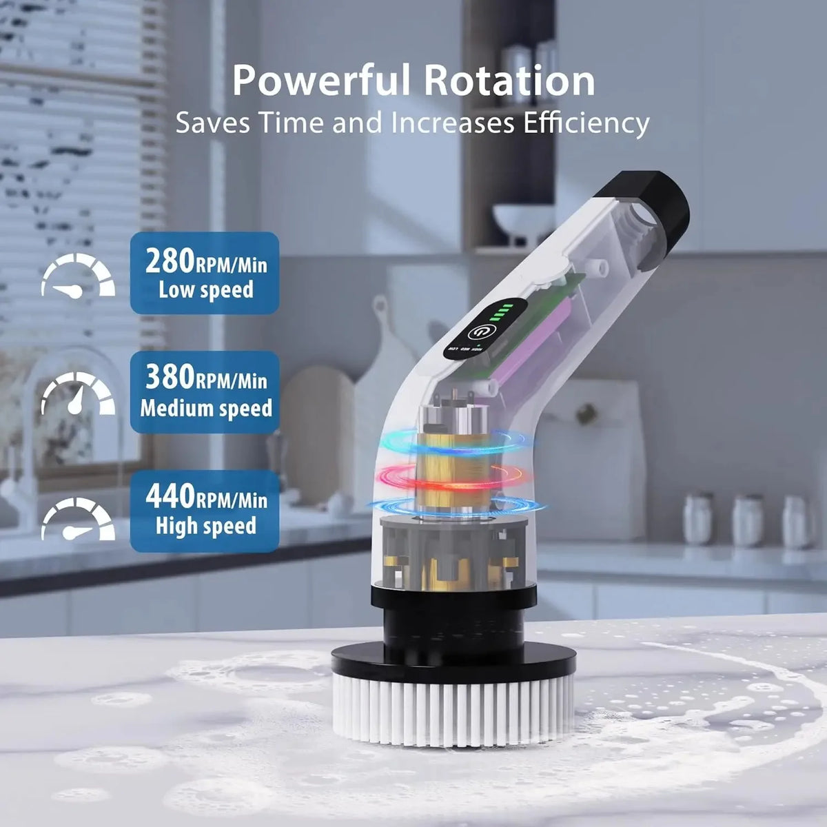 Cordless Electric Spin Scrubber – Tile, Grout & Bathroom Brush Electric Spin Scrubber P3