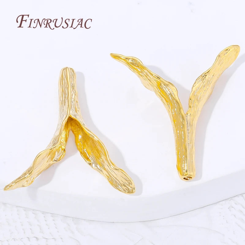 18K Gold Plated Twig Branch Bead Caps – DIY Jewelry Findings Jewelry Bead Caps P3