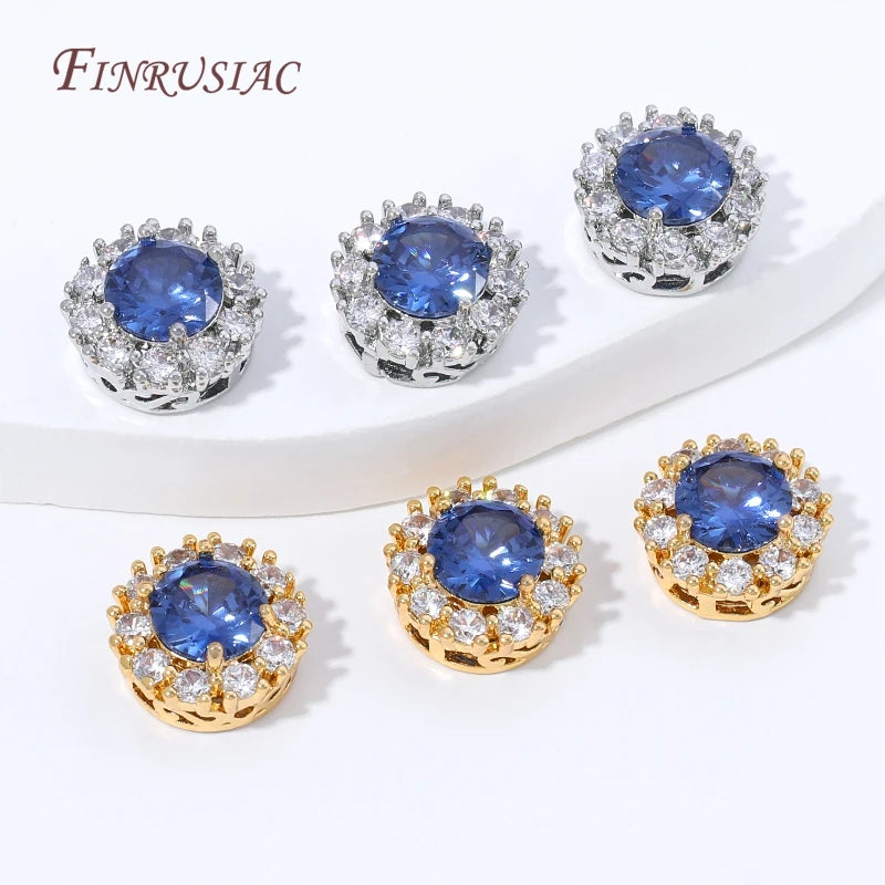 18K Gold Plated CZ Crescent Moon Spacer Beads – DIY Jewelry Jewelry Making Beads P3