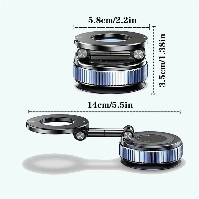 Magnetic Car Phone Holder | 360° Rotation & Vacuum Suction Car Phone Mount P3