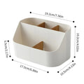 Desktop Makeup & Stationery Organizer Box with Dividers Desk Organizer Box P3 White