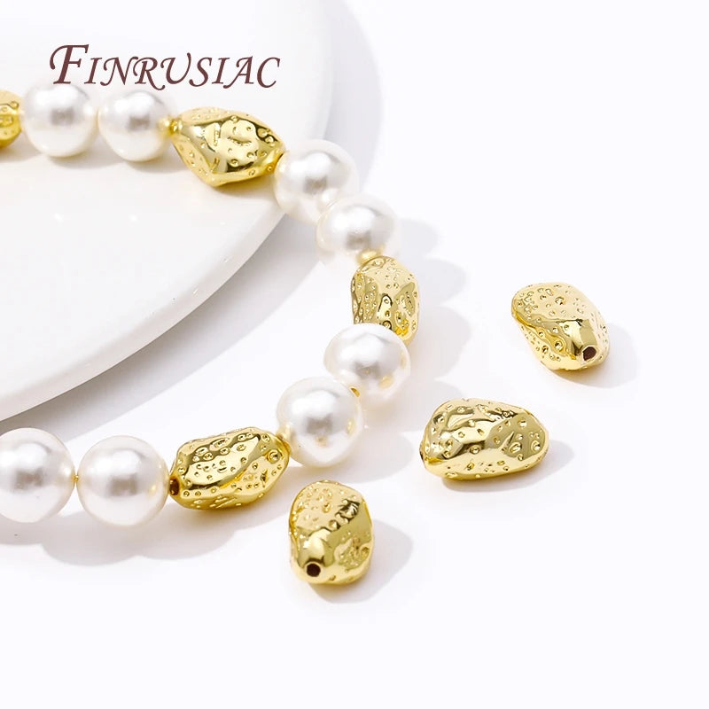 18K Gold Plated Irregular Spacer Beads – DIY Jewelry Making DIY Jewelry Beads P3