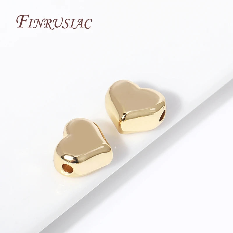 18K Gold Plated Heart Spacer Beads – DIY Jewelry Making Jewelry Spacer Beads P3