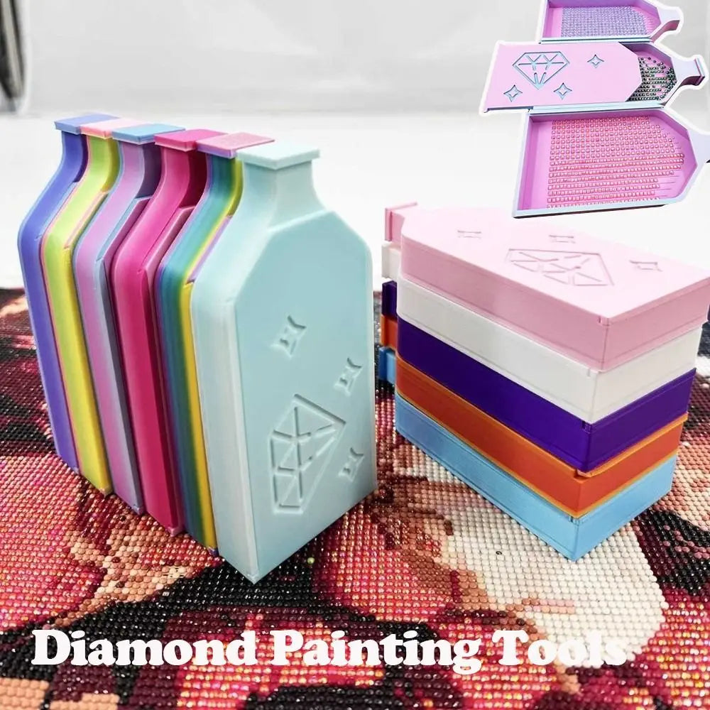 Diamond Painting Tray with Lid – Glitter Drill Storage Box Craft Storage Tray P3