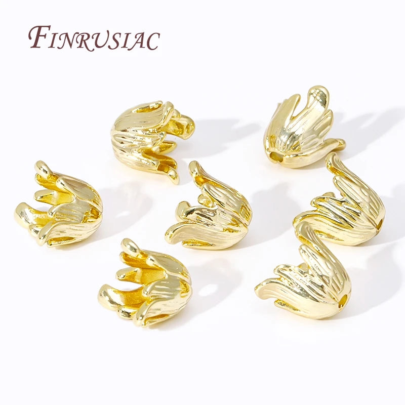 18K Gold Plated Brass Flower Bead Caps – DIY Jewelry Making Jewelry Making Findings P3