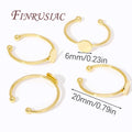 18K Gold Plated Adjustable Ring Blank Bezel – DIY Jewelry Ring Blank Settings P3 18K Real Gold Plated 15 Pieces