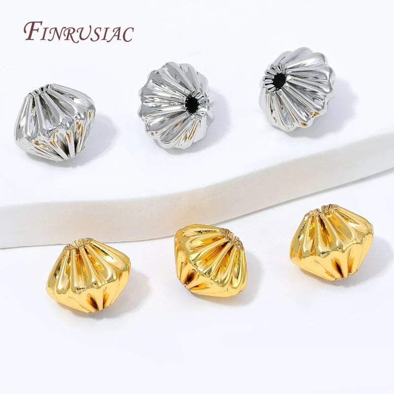 18K Gold Plated Pumpkin Spacer Beads | DIY Jewelry Findings Jewelry Spacer Beads P3