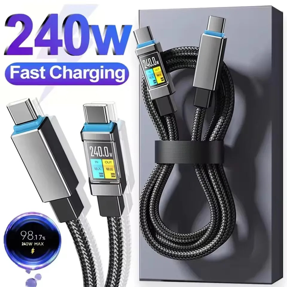 100W USB-C to USB-C Fast Charging Cable | 6A High-Speed Data USB-C Charging Cable P3