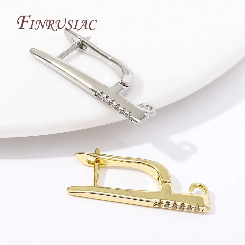 18K Gold Plated Earring Clasps DIY Earwire Fastener Findings Earring Clasps Findings P3