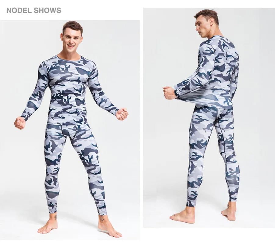 Men's 3-Piece Thermal Compression Suit | Rash Guard Set Compression Sport Set P3
