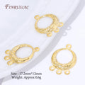 18K Gold Plated Brass Round Multi-Loop Connectors | DIY Jewelry Jewelry Making Findings P3 18K Gold Plated 10 PCS
