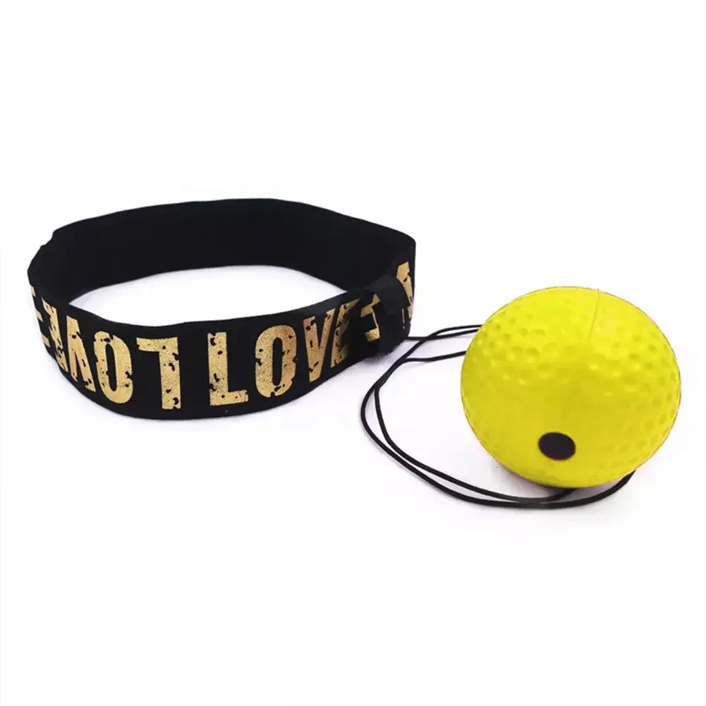 Head-Mounted Boxing Reflex Ball – Speed Reaction Training Boxing Reflex Ball P3 Yellow