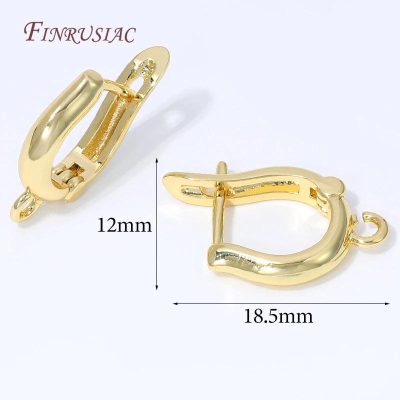 18K Gold Plated Leverback Earring Hooks | DIY Jewelry Findings Earring Hooks Findings P3 18K Real Gold Plated 2 pairs