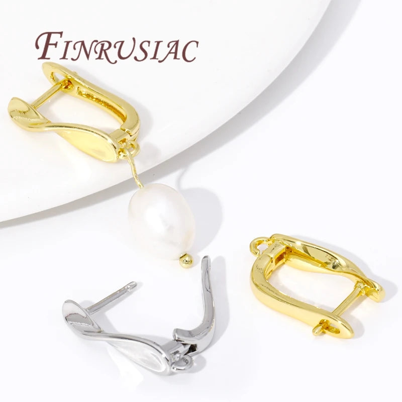 18K Gold Plated Brass Earring Hooks Findings – DIY Jewelry Earring Hook Findings P3
