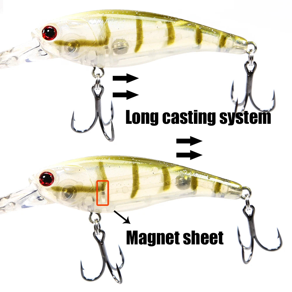 B&U 58mm Minnow Crankbait Wobbler Hard Fishing Lure – Bass Hard Fishing Lure P3