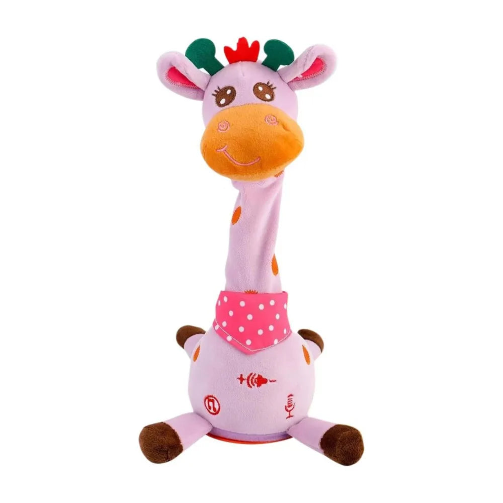 Dancing Talking Giraffe Plush Toy – Sings, Glows & Repeats Interactive Plush Toy P3 Pink