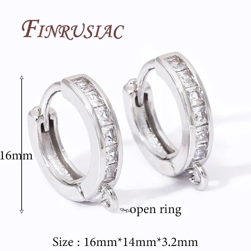18K Gold Plated Earwire Hook Clasps – DIY Jewelry Findings Earring Findings P3 Rhodium Plated 2 pairs
