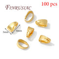 18K Gold Plated Pinch Bail Clasps | Brass Pendant Connectors Jewelry Findings P3 18K Gold Plated