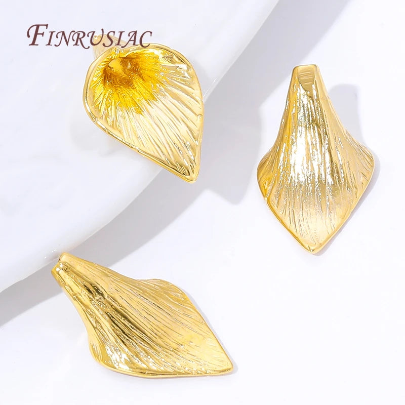 18K Gold Plated Brass Flower Petal Bead Caps – Jewelry Findings Jewelry Bead Caps P3