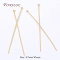 18K Gold Plated Ball Head Pins – Long Stem Beading Pins Jewelry Making Findings P3 18K Gold Plated 20 pcs