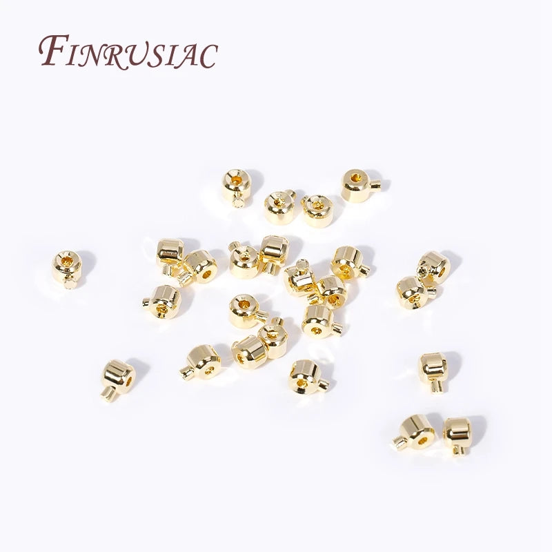 18K Gold Plated Brass Crimp End Beads | DIY Jewelry Findings Jewelry Making Findings P3