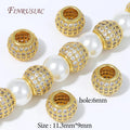 18K Gold Plated CZ Micro Pavé Barrel Spacer Beads | Jewelry Making Jewelry Making Beads P3 18K Gold Plated 4 pieces