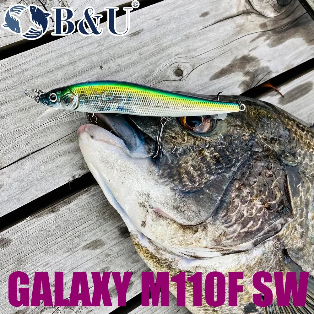 B&U 110mm Floating Minnow Jerkbait – Saltwater Freshwater Lure Fishing Hard Lure P3