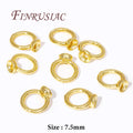7.5mm 18K Gold Plated Brass End Cap | DIY Jewelry Connector Jewelry Finding P3 18K Real Gold Plated 10 pieces