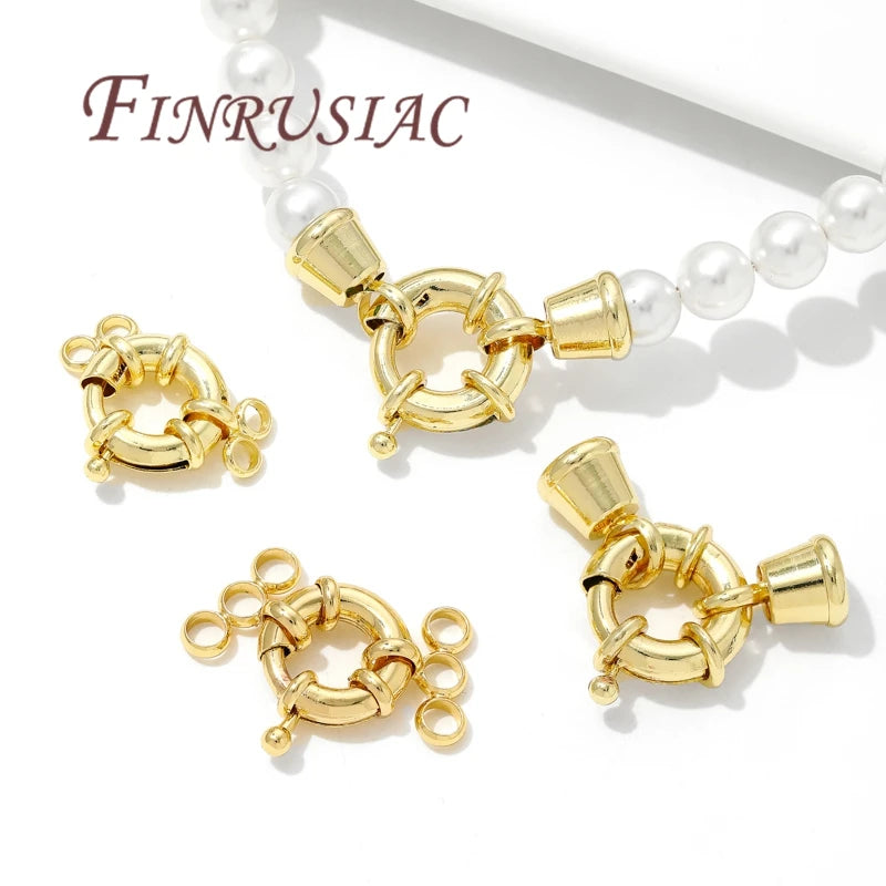 18K Gold Plated Round Spring Clasps – DIY Jewelry Findings Jewelry Findings P3