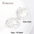 18K Gold Plated Round Bead Frame Spacer Connectors | DIY Jewelry Bead Spacer Connector P3 Silver Plated 8 Pieces