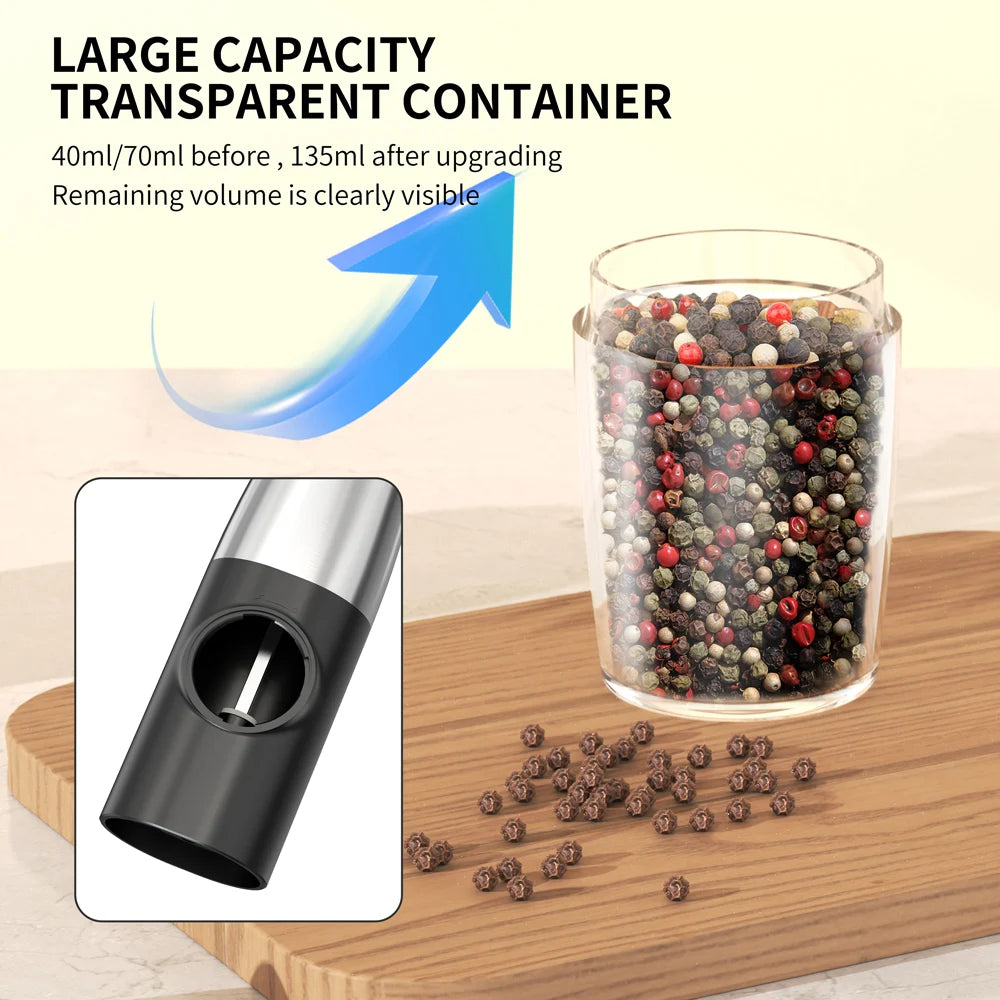 CLITON Electric Salt & Pepper Grinder | USB Rechargeable Set Electric Spice Grinder P3