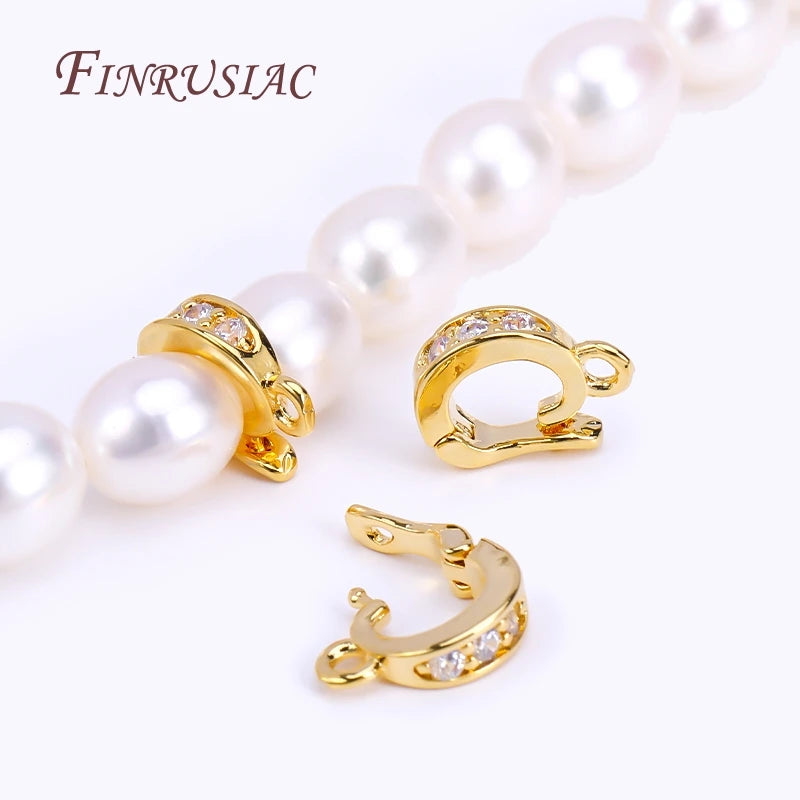 18K Gold Plated Zircon Hinged Bail Clasp | DIY Jewelry Finding Jewelry Bail Clasp P3