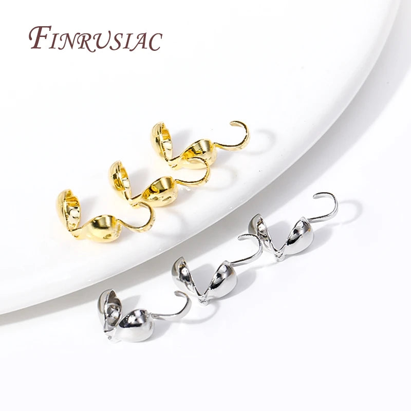 18K Gold Plated Star Double-Cup Bead Tips | DIY Jewelry Findings Jewelry Findings P3