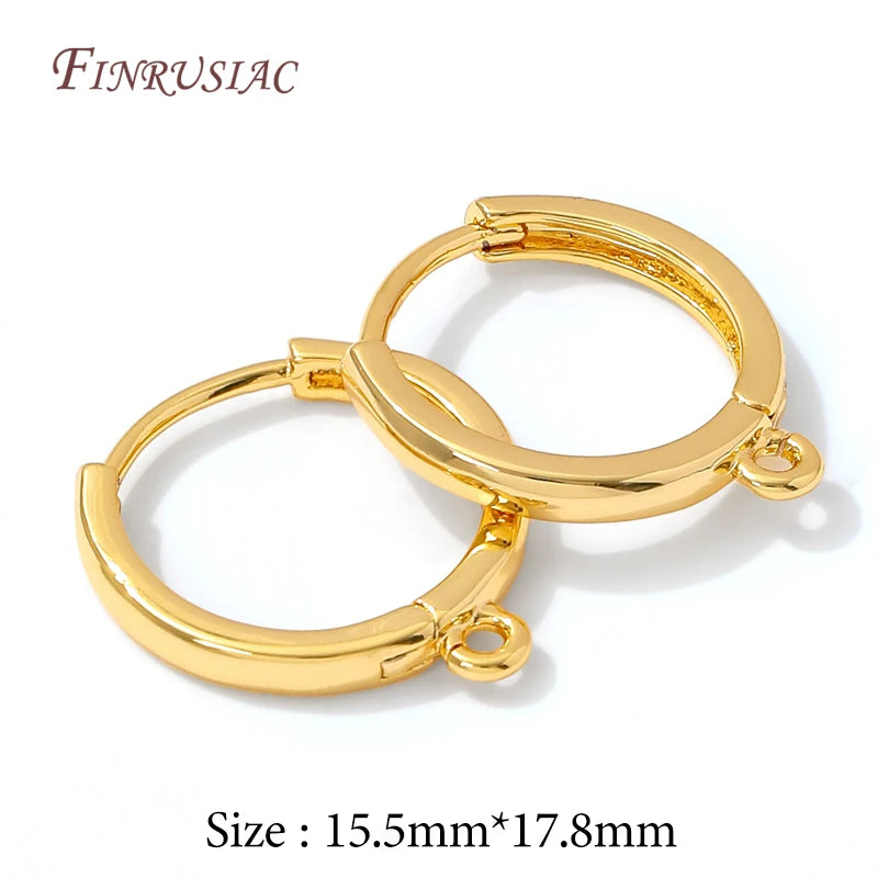14K Gold Plated Brass Leverback Hoop Earrings – DIY Findings Earring Findings P3 14K Gold Plated 1 pair