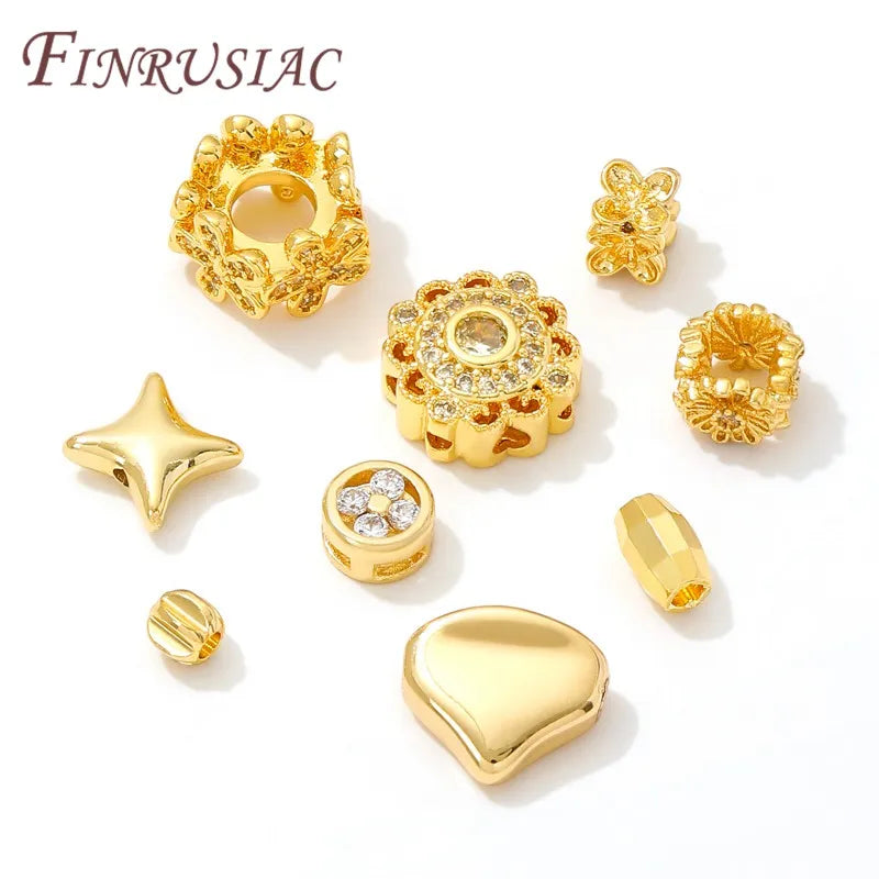 18K Gold Plated Large Hole Spacer Beads – DIY Jewelry Making Jewelry Spacer Beads P3