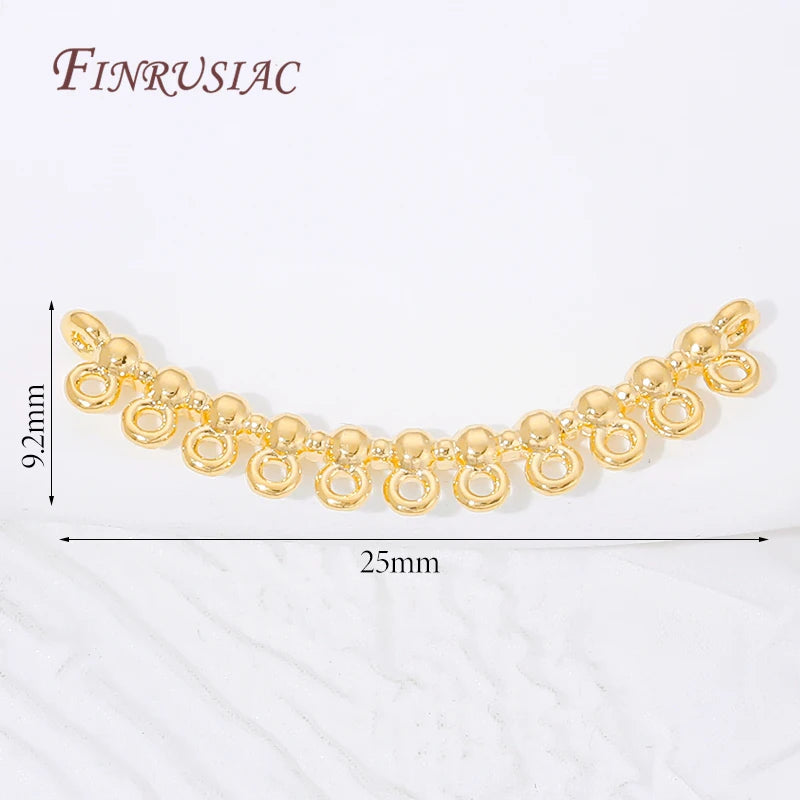 18K Gold Plated Multi-Loop Curved Connector | DIY Earring Findings Earring Findings P3 18K Gold Plated 5 pieces