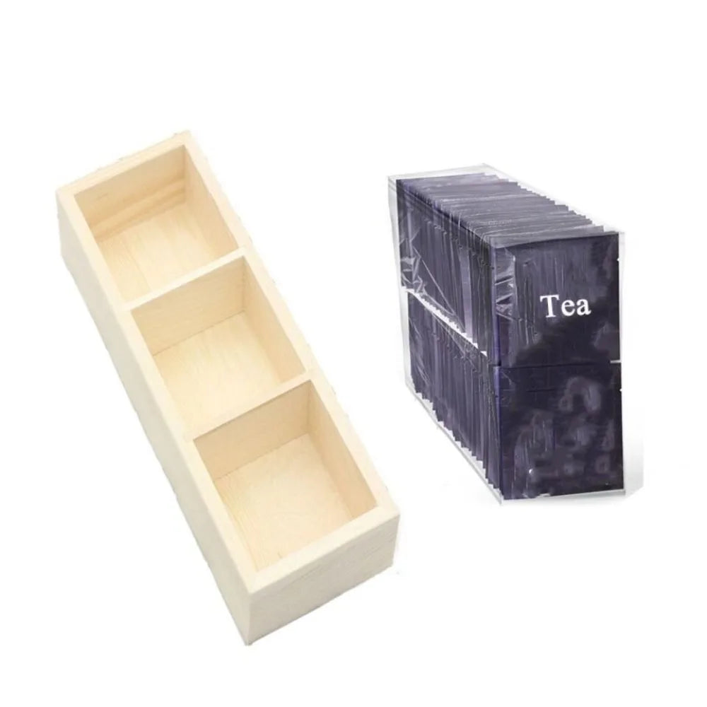 Solid Wood Tea Bag Holder – Retro Vintage Desktop Organizer Tea Bag Holder P3