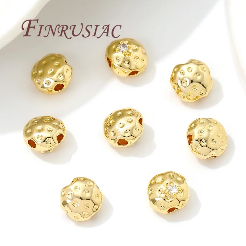 18K Gold Plated Round Spacer Beads 8mm – DIY Jewelry Making Jewelry Spacer Beads P3