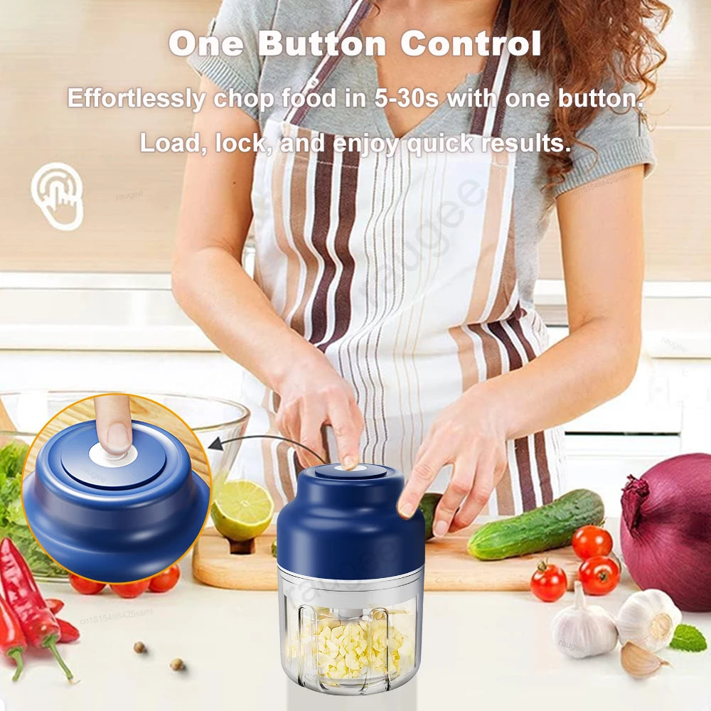 Raugee 320ML Electric Garlic Chopper – USB Rechargeable Mini Mini Food Chopper P3