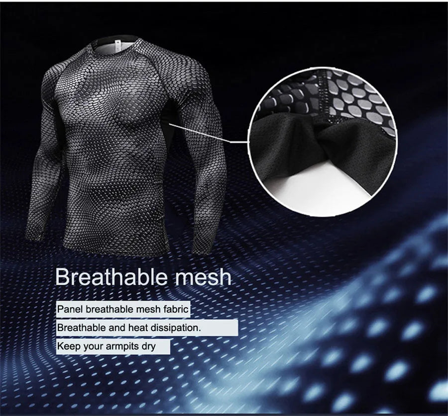 Men's MMA Compression Thermal Underwear Set | Quick-Dry Sport Compression Thermal Set P3