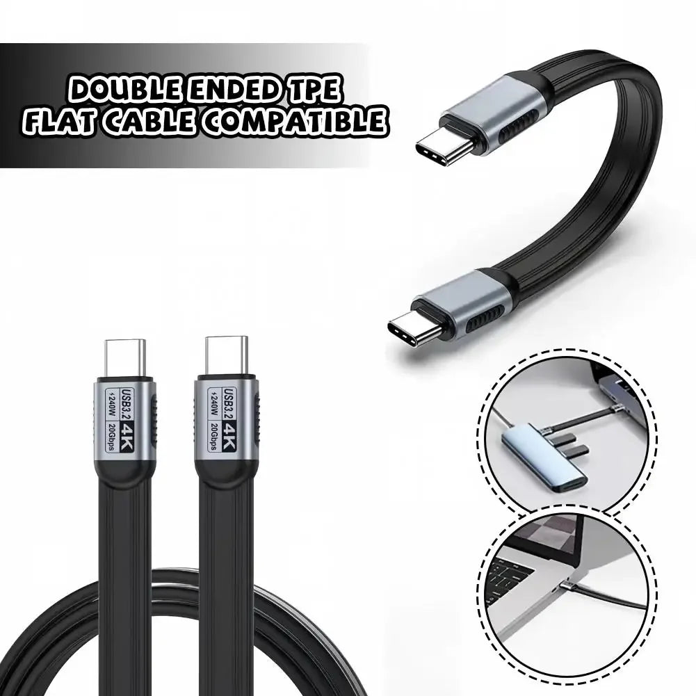 240W USB-C Cable 20Gbps Thunderbolt 5 | 4K@60Hz Fast Charge USB-C Cable P3
