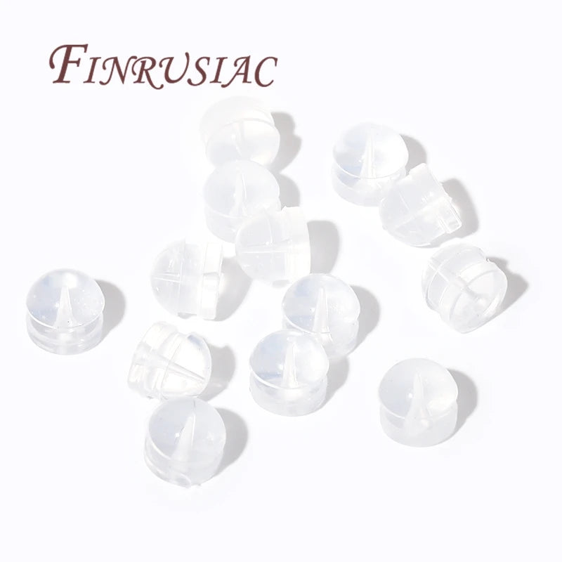 Silicone Earring Backs Stoppers – Gold Plated DIY Findings 50/100Pcs Earring Findings P3