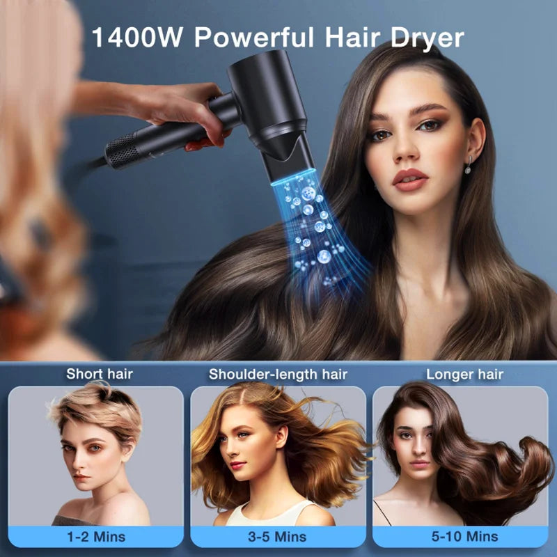Smart LCD Ionic High-Speed Hair Dryer 1400W Professional Gray Ionic Hair Dryer P3